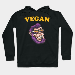 Vegan Monkey vegeterian Lifestyle Hoodie